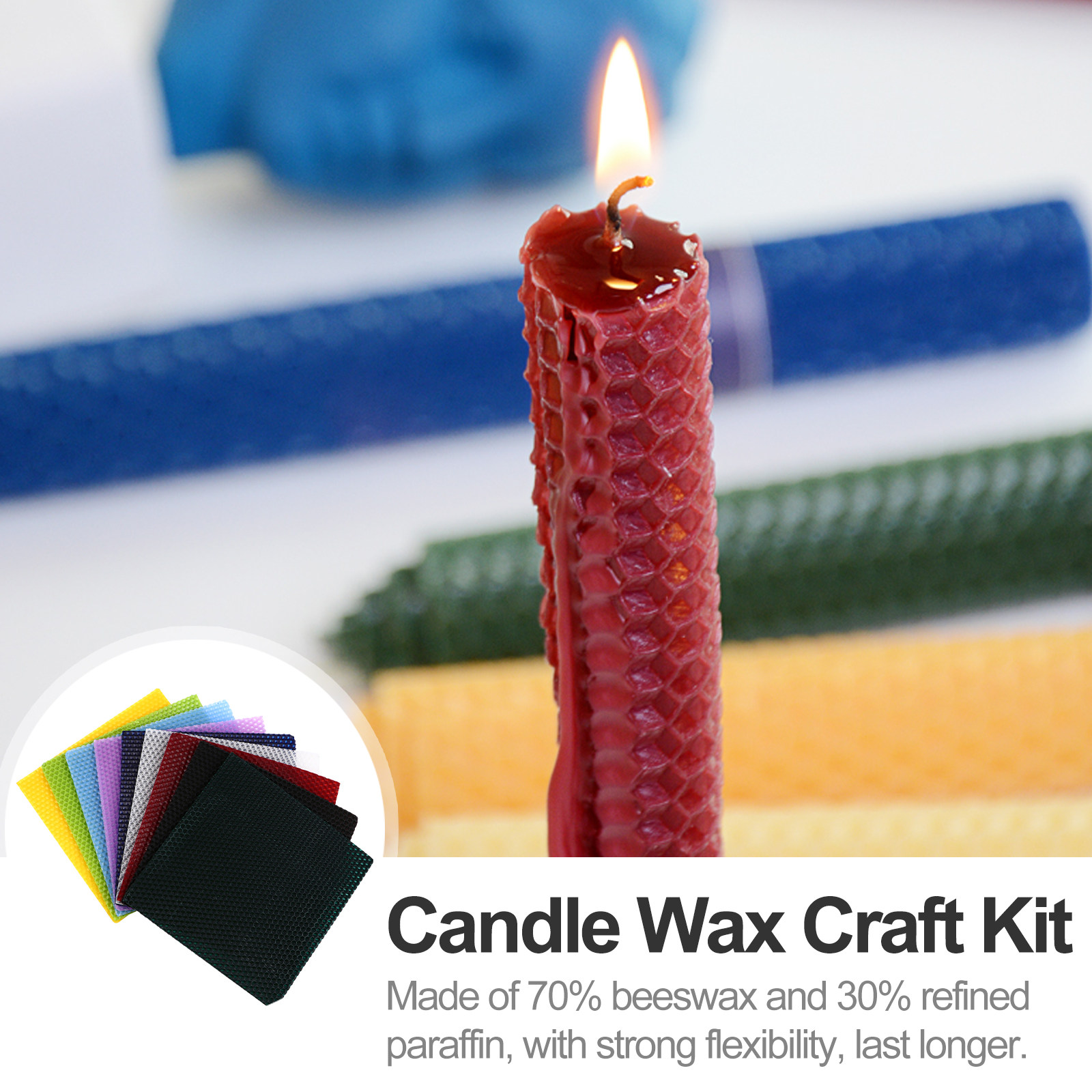 Beeswax Candle Making Kit 9 Pi - Beeswax Sheet Roll 评论和价格